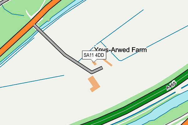 SA11 4DD map - OS OpenMap – Local (Ordnance Survey)
