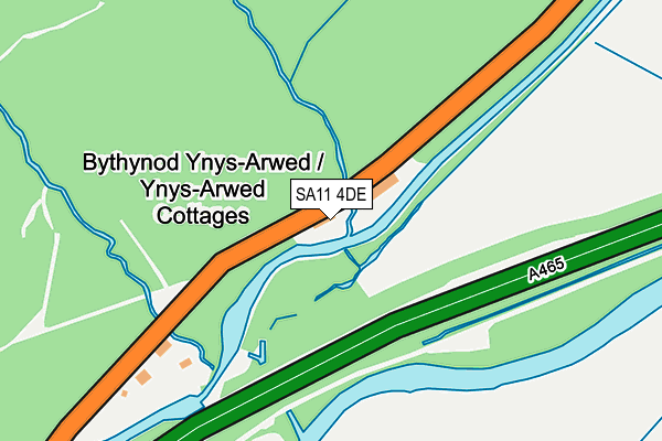 SA11 4DE map - OS OpenMap – Local (Ordnance Survey)