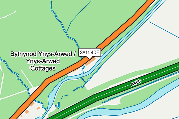 SA11 4DF map - OS OpenMap – Local (Ordnance Survey)