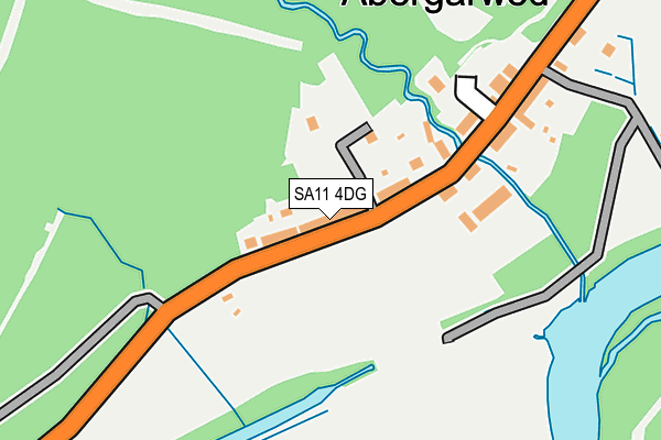 SA11 4DG map - OS OpenMap – Local (Ordnance Survey)