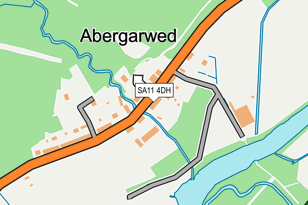 SA11 4DH map - OS OpenMap – Local (Ordnance Survey)