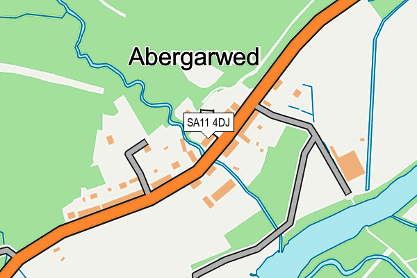 SA11 4DJ map - OS OpenMap – Local (Ordnance Survey)