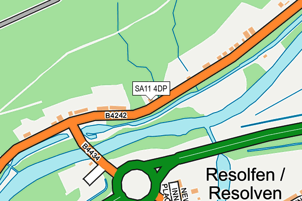 SA11 4DP map - OS OpenMap – Local (Ordnance Survey)