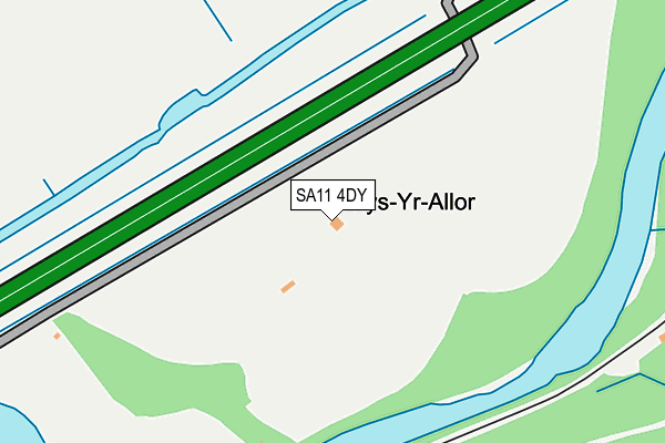 SA11 4DY map - OS OpenMap – Local (Ordnance Survey)
