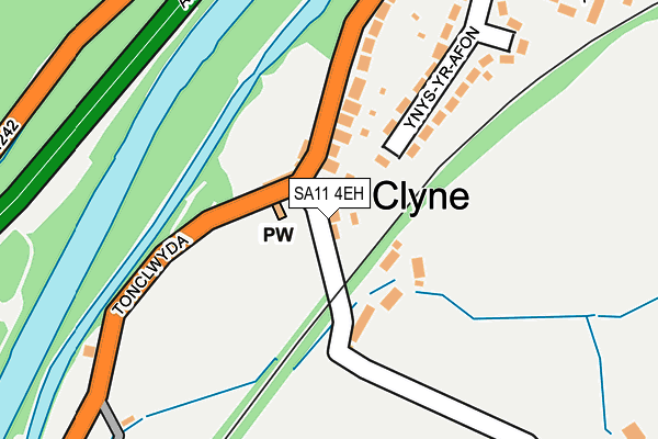 SA11 4EH map - OS OpenMap – Local (Ordnance Survey)