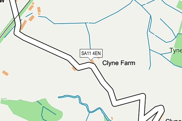 SA11 4EN map - OS OpenMap – Local (Ordnance Survey)