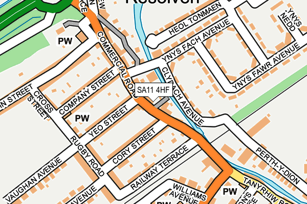 SA11 4HF map - OS OpenMap – Local (Ordnance Survey)