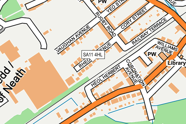 SA11 4HL map - OS OpenMap – Local (Ordnance Survey)