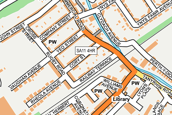 SA11 4HR map - OS OpenMap – Local (Ordnance Survey)