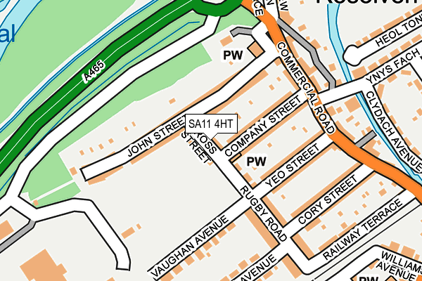 SA11 4HT map - OS OpenMap – Local (Ordnance Survey)