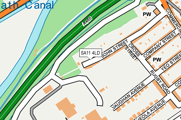 SA11 4LD map - OS OpenMap – Local (Ordnance Survey)