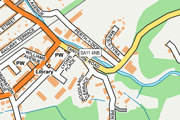 SA11 4NB map - OS OpenMap – Local (Ordnance Survey)