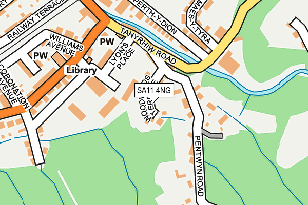 SA11 4NG map - OS OpenMap – Local (Ordnance Survey)