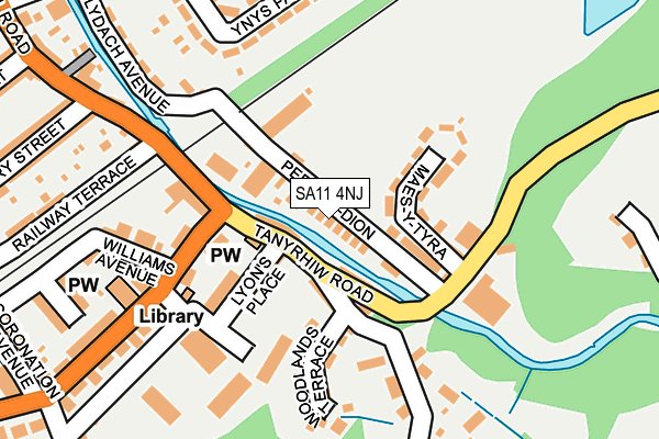 SA11 4NJ map - OS OpenMap – Local (Ordnance Survey)