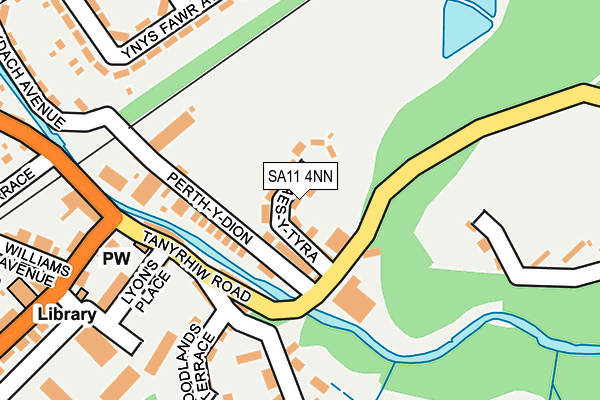 SA11 4NN map - OS OpenMap – Local (Ordnance Survey)