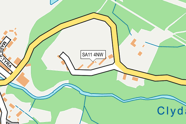 SA11 4NW map - OS OpenMap – Local (Ordnance Survey)
