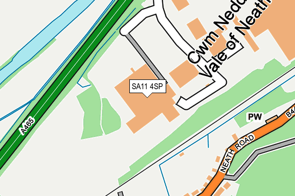 SA11 4SP map - OS OpenMap – Local (Ordnance Survey)