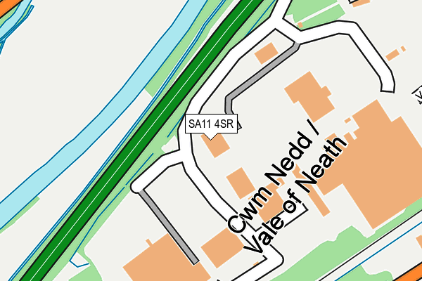 SA11 4SR map - OS OpenMap – Local (Ordnance Survey)
