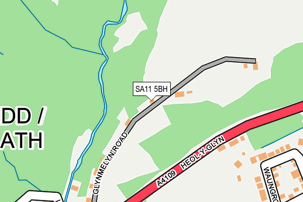 SA11 5BH map - OS OpenMap – Local (Ordnance Survey)