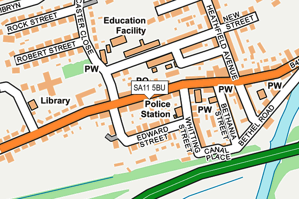 SA11 5BU map - OS OpenMap – Local (Ordnance Survey)