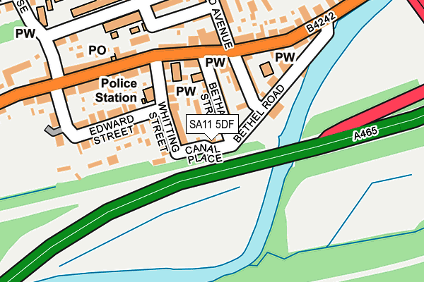 SA11 5DF map - OS OpenMap – Local (Ordnance Survey)