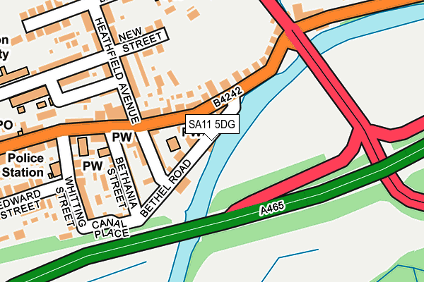 SA11 5DG map - OS OpenMap – Local (Ordnance Survey)