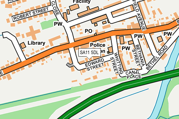 SA11 5DL map - OS OpenMap – Local (Ordnance Survey)