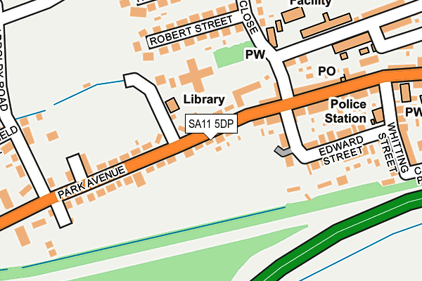 SA11 5DP map - OS OpenMap – Local (Ordnance Survey)