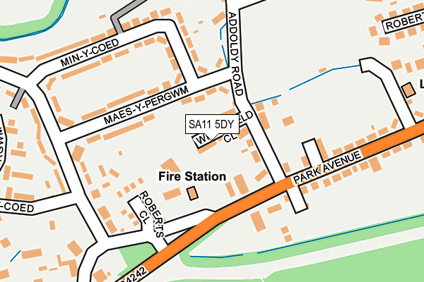 SA11 5DY map - OS OpenMap – Local (Ordnance Survey)