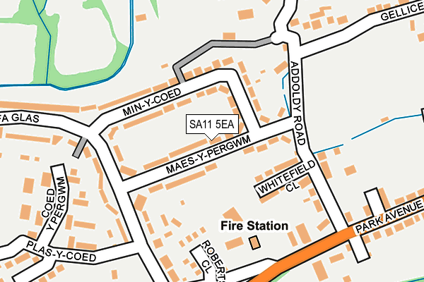 SA11 5EA map - OS OpenMap – Local (Ordnance Survey)