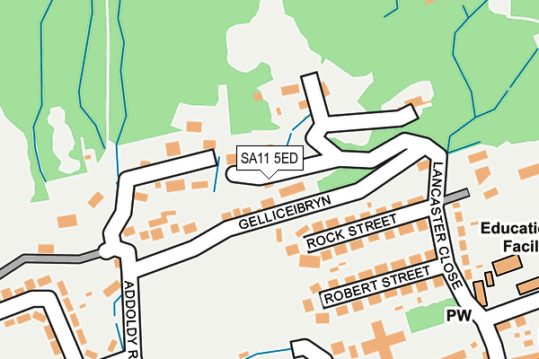 SA11 5ED map - OS OpenMap – Local (Ordnance Survey)