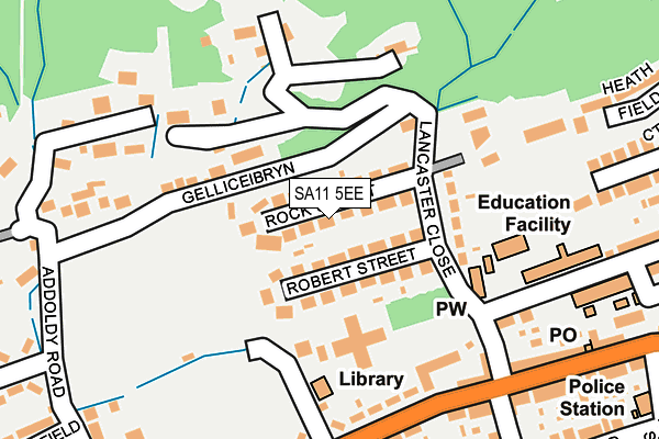 SA11 5EE map - OS OpenMap – Local (Ordnance Survey)