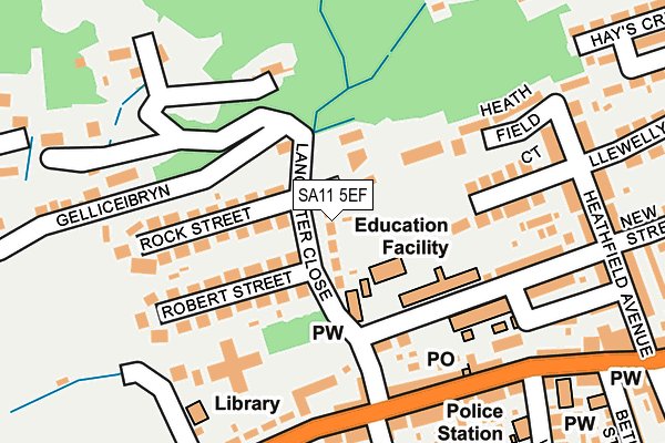 SA11 5EF map - OS OpenMap – Local (Ordnance Survey)