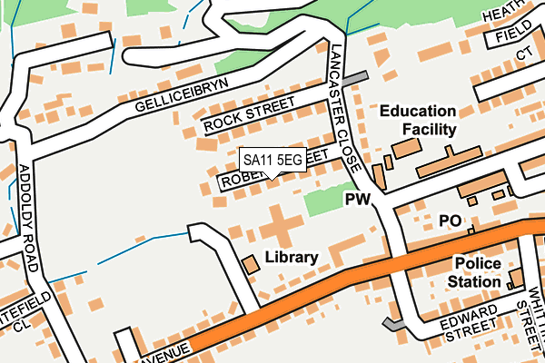 SA11 5EG map - OS OpenMap – Local (Ordnance Survey)