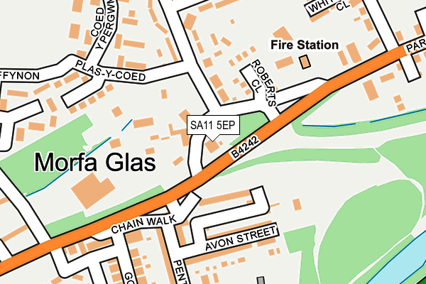 SA11 5EP map - OS OpenMap – Local (Ordnance Survey)