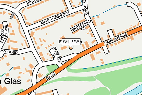 SA11 5EW map - OS OpenMap – Local (Ordnance Survey)