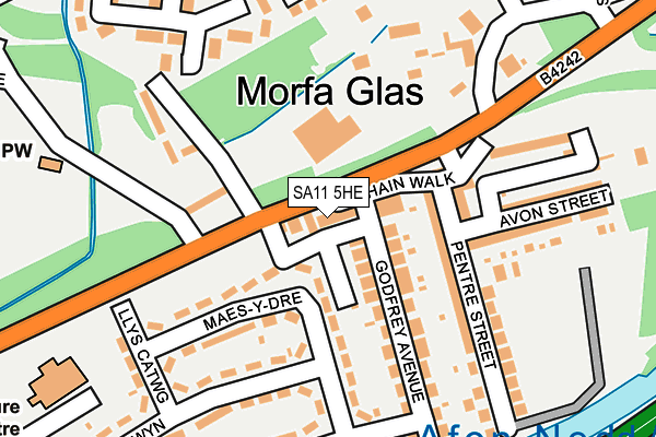 SA11 5HE map - OS OpenMap – Local (Ordnance Survey)