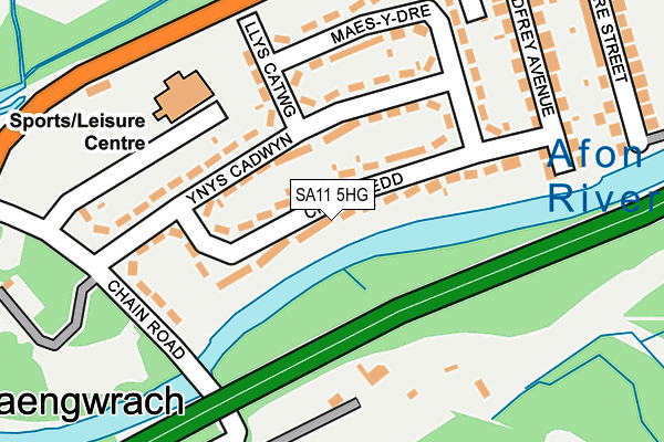 SA11 5HG map - OS OpenMap – Local (Ordnance Survey)