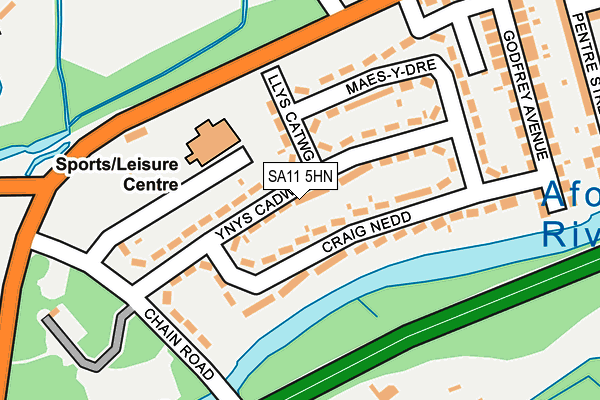 SA11 5HN map - OS OpenMap – Local (Ordnance Survey)