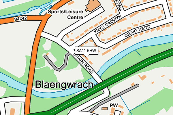 SA11 5HW map - OS OpenMap – Local (Ordnance Survey)