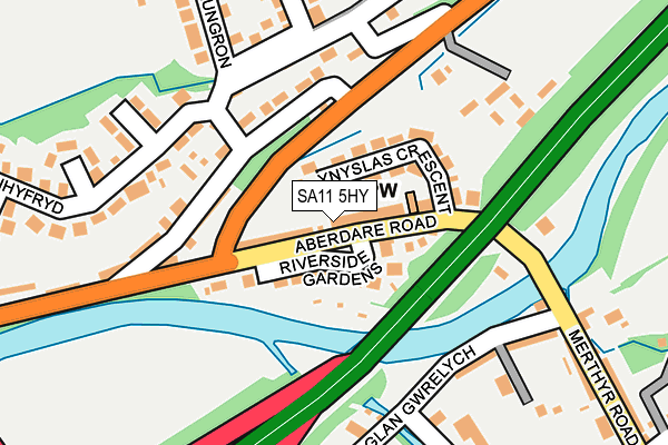 SA11 5HY map - OS OpenMap – Local (Ordnance Survey)