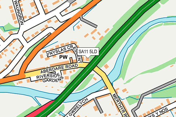 SA11 5LD map - OS OpenMap – Local (Ordnance Survey)