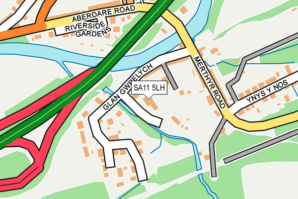 SA11 5LH map - OS OpenMap – Local (Ordnance Survey)