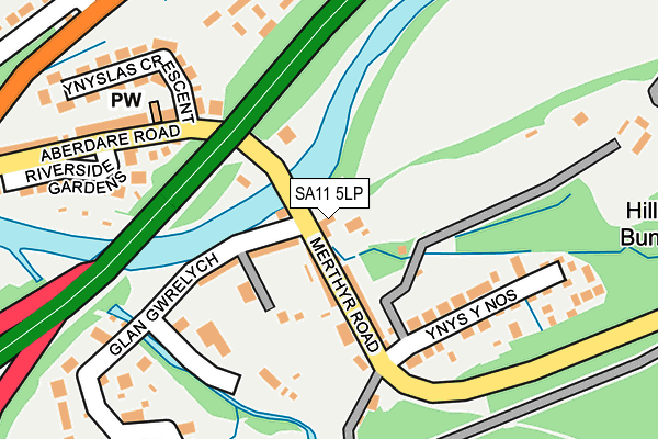 SA11 5LP map - OS OpenMap – Local (Ordnance Survey)