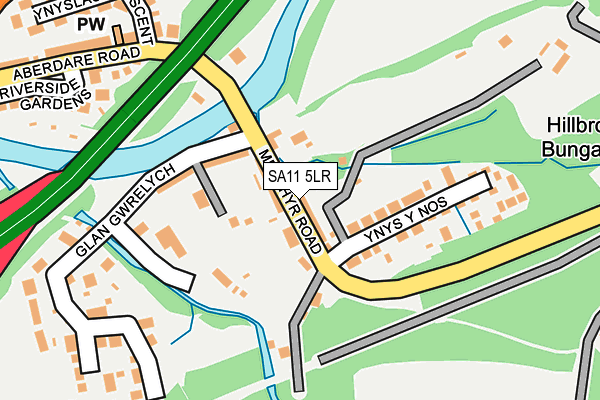 SA11 5LR map - OS OpenMap – Local (Ordnance Survey)