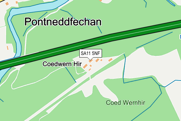 SA11 5NF map - OS OpenMap – Local (Ordnance Survey)