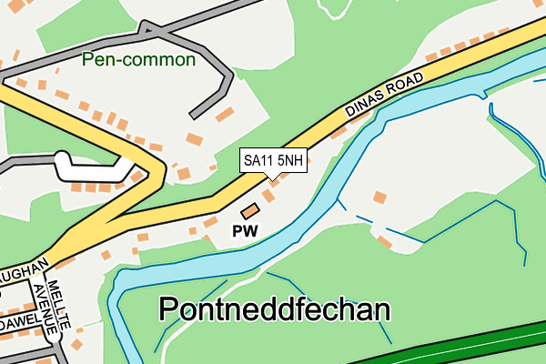 SA11 5NH map - OS OpenMap – Local (Ordnance Survey)
