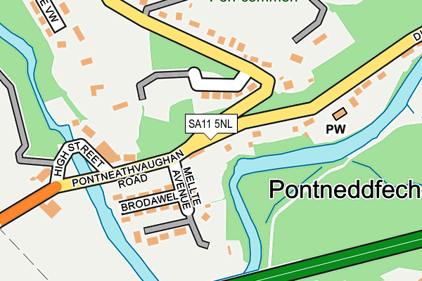 SA11 5NL map - OS OpenMap – Local (Ordnance Survey)
