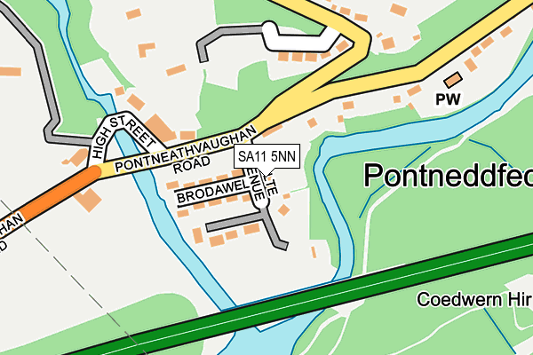 SA11 5NN map - OS OpenMap – Local (Ordnance Survey)