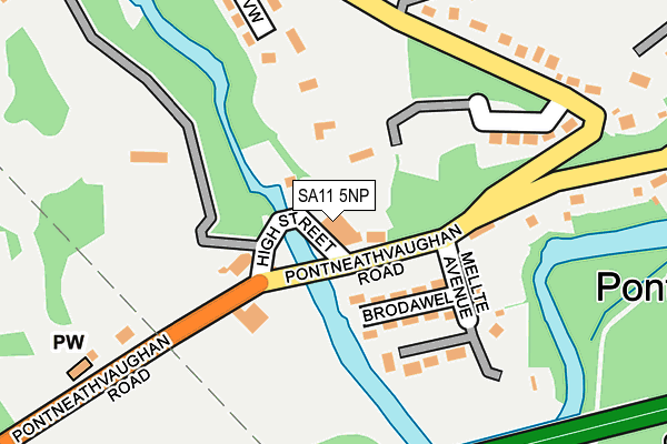 SA11 5NP map - OS OpenMap – Local (Ordnance Survey)